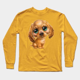 So Adorable Big Eyed Pup Long Sleeve T-Shirt